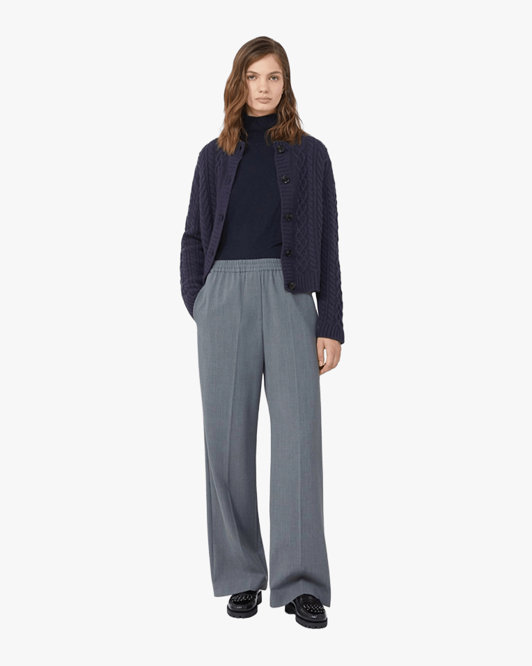 Брюки жіночі прямі Max Mara Weekend Petra напіввовняні сірий WE5136035206006
