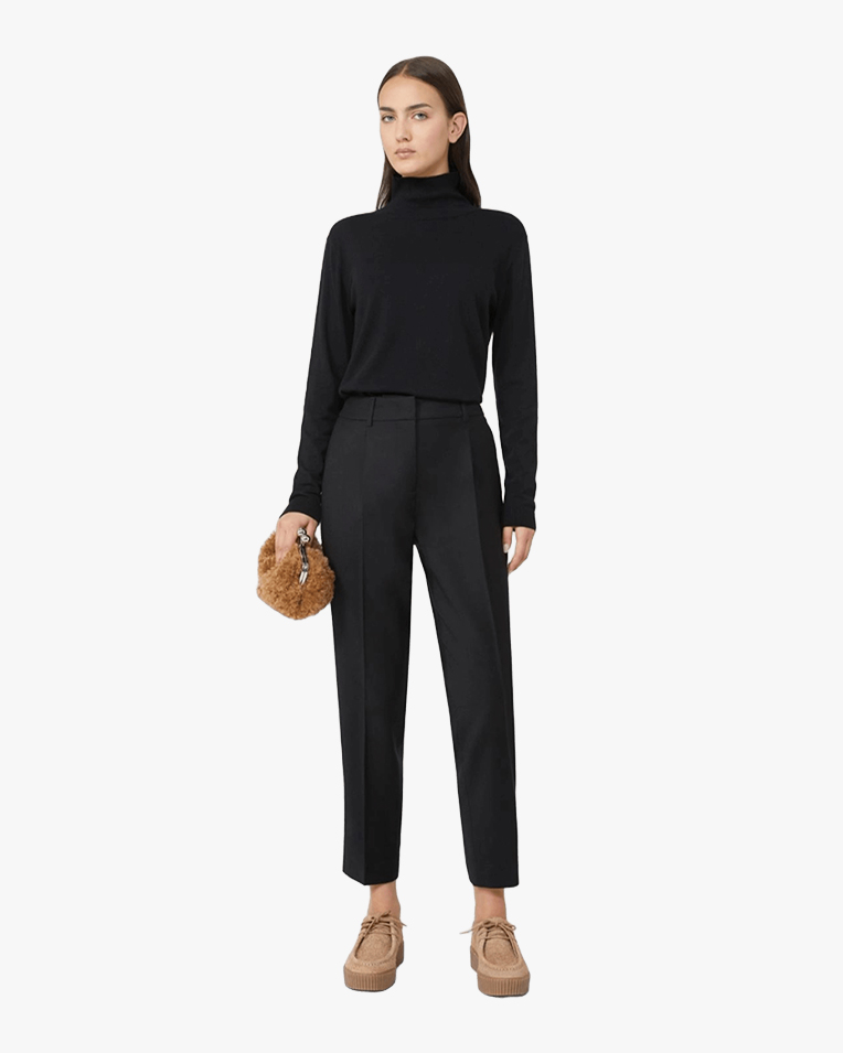 Женские брюки прямые Max Mara Weekend Caldaia шерсть черный WE5136155206019