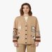 Жіночий кардиган Max Mara Weekend Belgio з вовни та вишивкою бежевий WE5346085206004