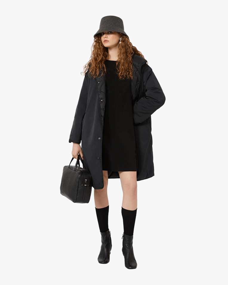 Женская двухсторонняя куртка Max Mara Weekend Banfy удлиненная черный WE5496045206004