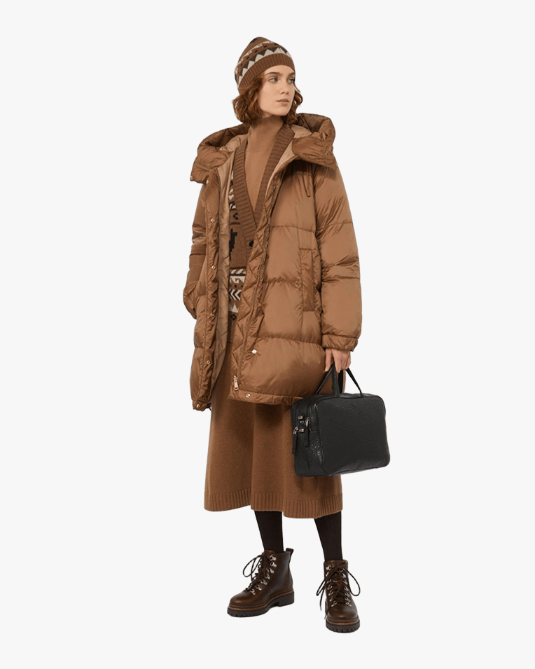 Женская двухсторонняя куртка Max Mara Weekend Ánfora удлиненная бежевый WE5496065206009