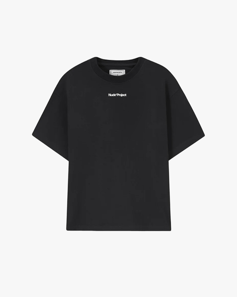 Футболка унисекс  Nude Project хлопок черный с принтом cluth-tee-ash