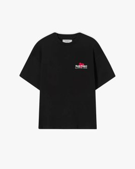 Футболка Nude Project бавовна чорна з принтом juicy-cherry-tee-black