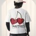 Футболка Nude Project бавовна біла з принтом juicy-cherry-tee-white