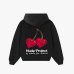 Худі Nude Project бавовна з утеплювачем чорна з принтом metal-cherry-hood-black
