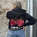 Худи Nude Project хлопок с утеплителем черный с принтом metal-cherry-hood-black
