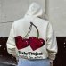 Худі Nude Project бавовна з молочним утеплювачем з принтом metal-cherry-hood-marshmallow