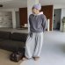 Светр Nude Project сірий з додаванням вовни sky-knit-off-white