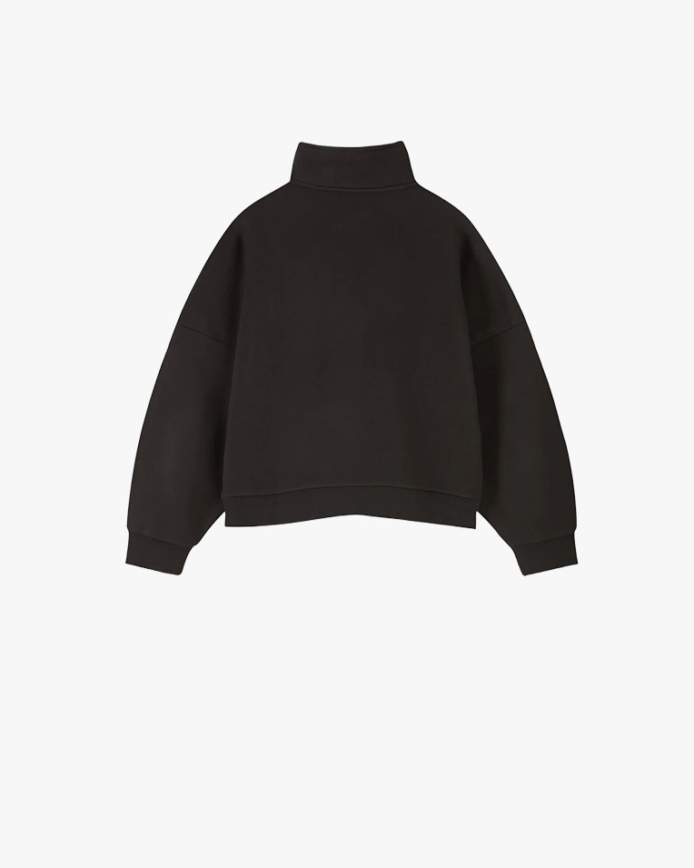 Свитшот унисекс Nude Project хлопок черный с принтом на молнии sport-halfzip-black