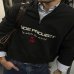 Свитшот унисекс Nude Project хлопок черный с принтом на молнии sport-halfzip-black