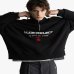 Свитшот унисекс Nude Project хлопок черный с принтом на молнии sport-halfzip-black