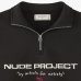 Свитшот унисекс Nude Project хлопок черный с принтом на молнии sport-halfzip-black