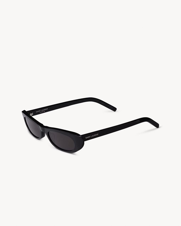 Солнцезащитные очки кошачий глаз Saint Laurent Shade SL 557 в черной оправе 713740Y99011000