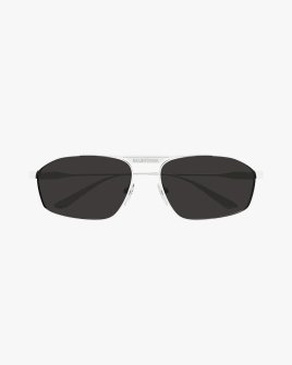 Солнцезащитные очки авиаторы Balenciaga в серебряной оправе BB0416S 002