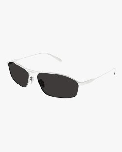 Солнцезащитные очки авиаторы Balenciaga в серебряной оправе BB0416S 002