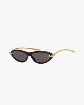 Солнцезащитные очки кошачий глаз Bottega Veneta в черной оправе BV1309S-001
