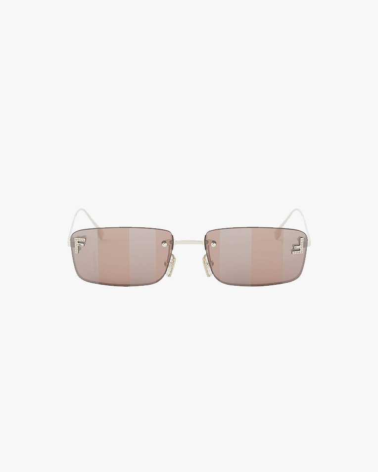 Солнцезащитные очки прямоугольные Fendi First Crystal без оправы FE4172US 32G