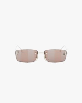 Солнцезащитные очки прямоугольные Fendi First Crystal без оправы FE4172US 32G