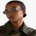 Сонцезахисні окуляри круглі Gucci в золотій оправі з коричневою лінзою GG1854S 005