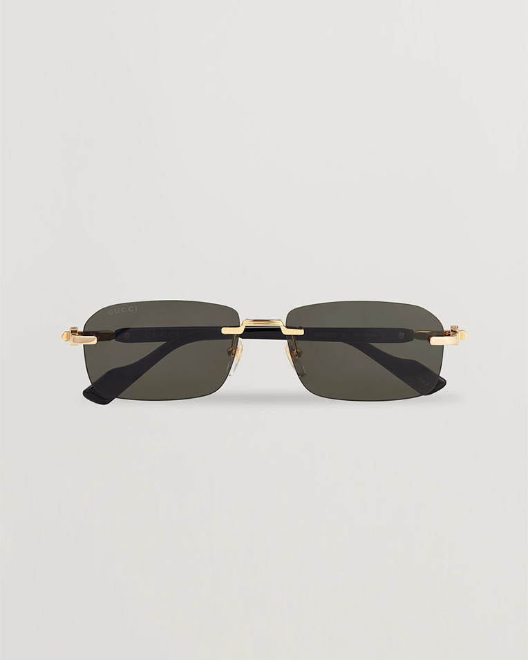 Солнцезащитные очки прямоугольные Gucci без оправы GG1221S-001 56