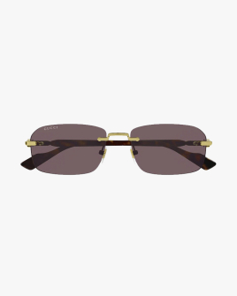 Солнцезащитные очки прямоугольные Gucci без оправы GG1221S-002 56