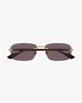 Солнцезащитные очки прямоугольные Gucci без оправы GG1221S-002 56