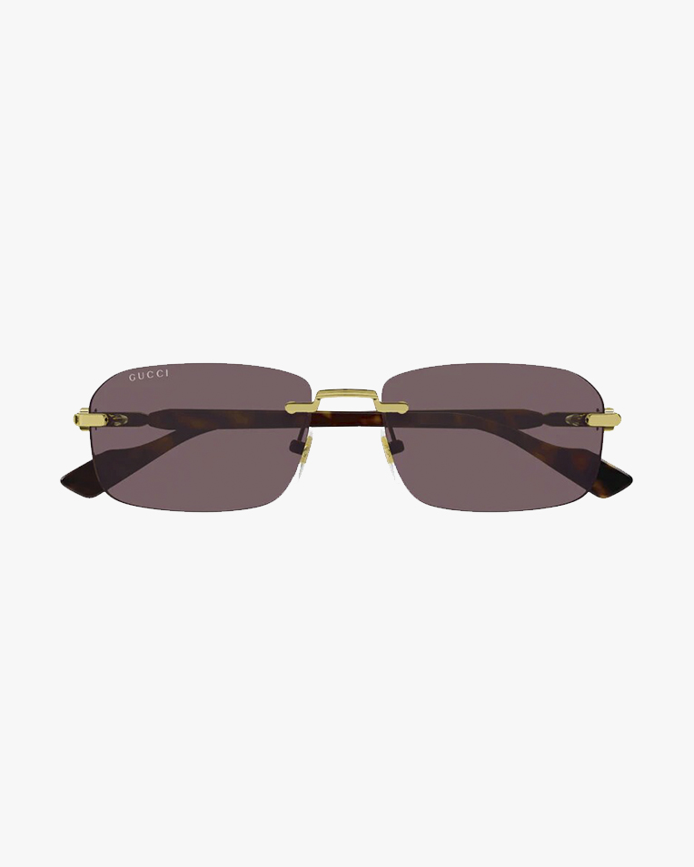 Солнцезащитные очки прямоугольные Gucci без оправы GG1221S-002 56