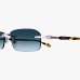Сонцезахисні окуляри прямокутні Gucci без оправи GG1221S-007