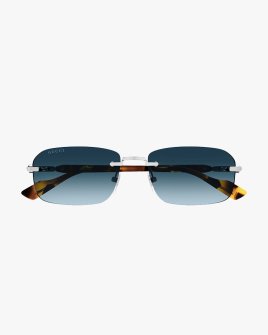 Солнцезащитные очки прямоугольные Gucci без оправы GG1221S-007