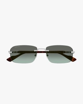 Солнцезащитные очки прямоугольные Gucci без оправы GG1221S-008