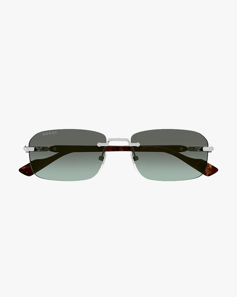 Солнцезащитные очки прямоугольные Gucci без оправы GG1221S-008