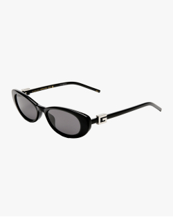 Солнцезащитные очки кошачий глаз Gucci havana в черной оправе с черной линзой GG1680S 001