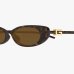 Сонцезахисні окуляри котяче око Gucci havana в коричневій оправі з коричневою лінзою GG1680S 004