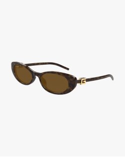 Сонцезахисні окуляри котяче око Gucci havana в коричневій оправі з коричневою лінзою GG1680S 004