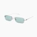 Солнцезащитные очки прямоугольные Gucci Rimless в серебрянной оправе  GG1703-002