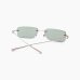 Солнцезащитные очки прямоугольные Gucci Rimless в серебрянной оправе  GG1703-002