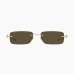 Солнцезащитные очки прямоугольные Gucci Rimless в золотой оправе GG1703-004 