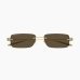 Солнцезащитные очки прямоугольные Gucci Rimless в золотой оправе GG1703-004 