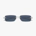 Солнцезащитные очки прямоугольные Gucci без оправы с синей линзой GG1703S 003
