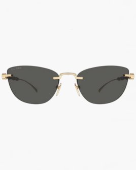 Сонцезахисні окуляри котяче око Gucci без оправи із сірою лінзою  GG2063S 002