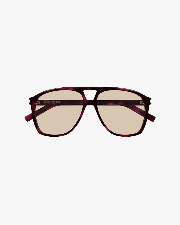 Сонцезахисні окуляри авіатори Saint Laurent havana в коричневій оправі з коричневою лінзою SL596 DUNE 003