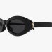 Сонцезахисні окуляри овальні Saint Laurent Monogram у чорній оправі SLM136001 Сонцезахисні окуляри овальні Saint Laurent Monogram у чорній оправі SLM136001
