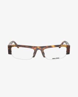 Очки имиджевые прямоугольные Miu Miu Havana SMU B07 14L-08N в коричневой оправе