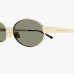 Сонцезахисні окуляри овальні Saint Laurent у золотій оправі SMU SL 692 003