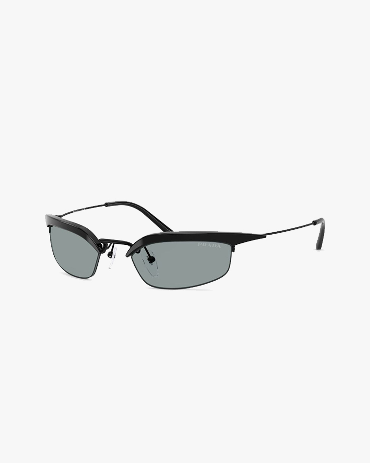 Солнцезащитные очки Prada Rectangular в геометрической оправе черный SPRB501AB3C2