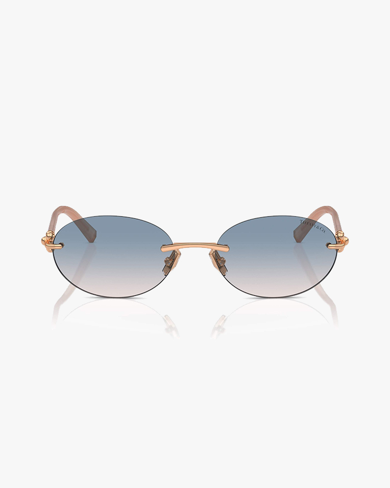 Солнцезащитные очки овальные Tiffany без оправы с градиентной линзой TF 3104D 621716