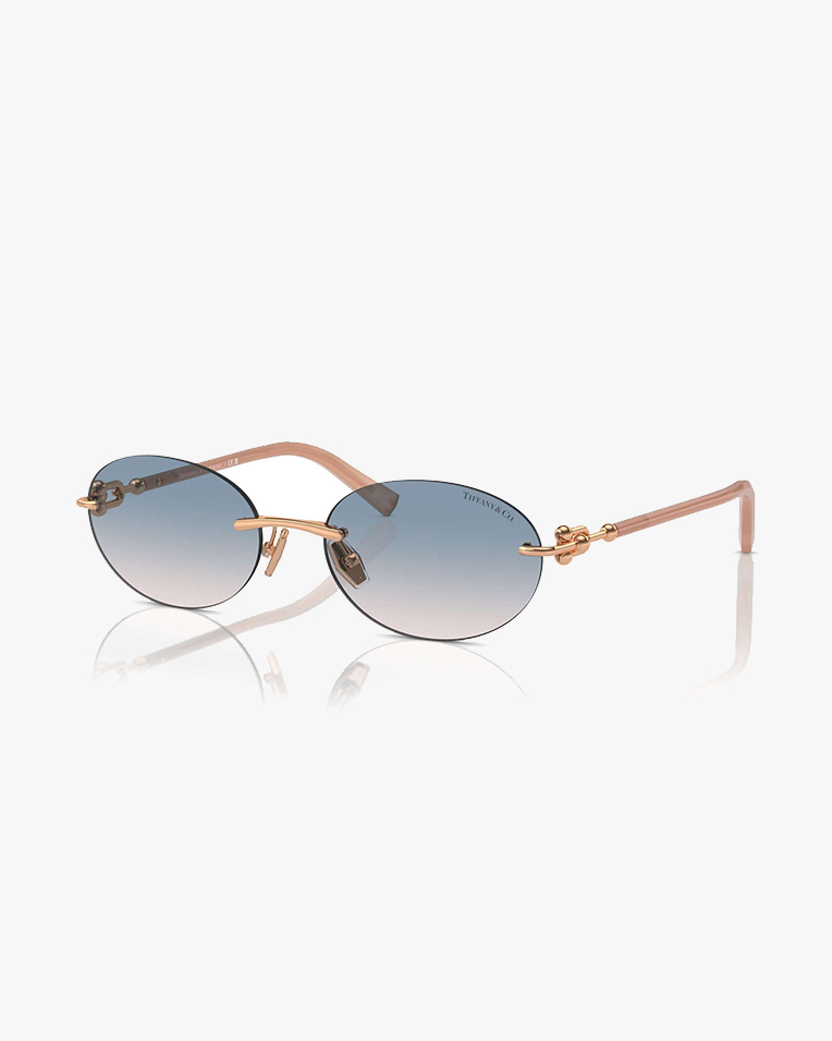 Солнцезащитные очки овальные Tiffany без оправы с градиентной линзой TF 3104D 621716