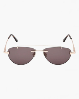Солнцезащитные очки авиаторы Tom Ford Astor-02 коричневая линза без оправы TF1356 28A 