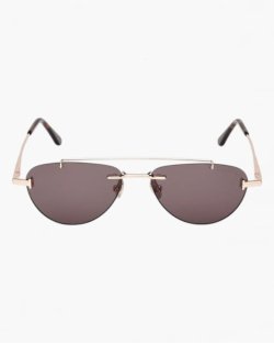 Солнцезащитные очки авиаторы Tom Ford Astor-02 коричневая линза без оправы TF1356 28A 