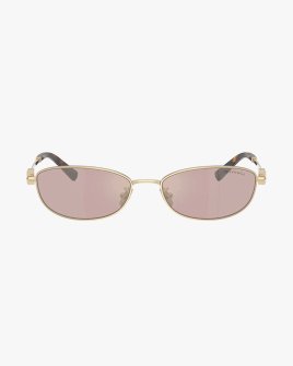 Солнцезащитные очки овальные Tiffany в золотой оправое с розовой линзой TF3115 6189/VS Солнцезащитные очки овальные Tiffany в золотой оправое с розовой линзой TF3115 6189/VS